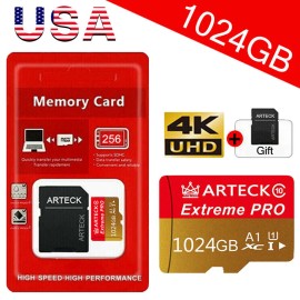 ARTECK Micro SD Card 128GB 256GB 512GB 1TB Ultra TF Class 10 Memory Card Wholesale Lot - Adapter