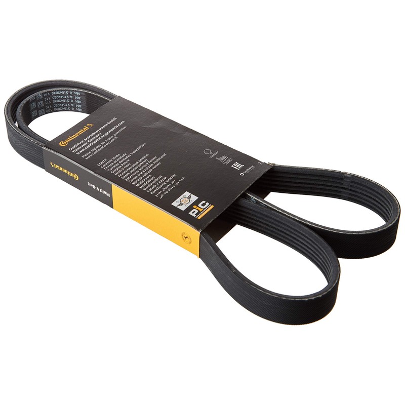 Contitech V-Ribbed Belt 6PK1306, Black