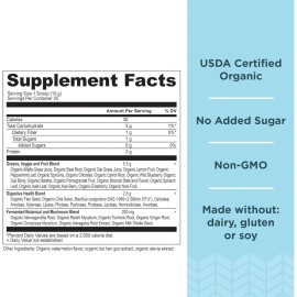 ANCIENT NUTRITION Organic Super Greens Powder Watermelon Flavor 25 Servings