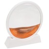 Moving Sand Art Round White Frame 3D High Transparent Glass