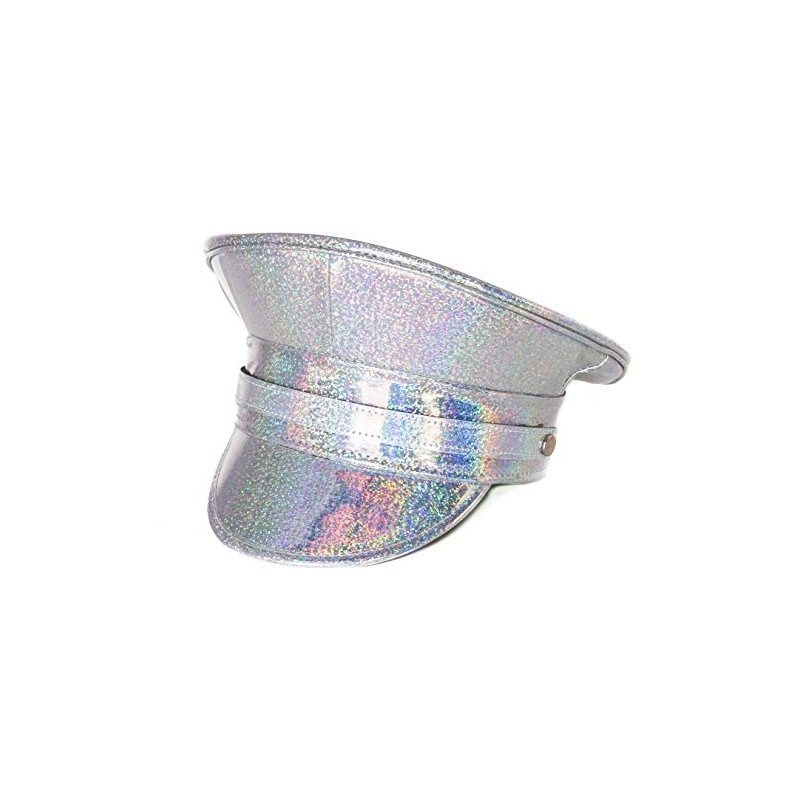 Funk Plus Rainbow Holographic Glitter Captain Hat Police Hat (Glitter)