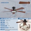 Ceiling Fans with Lights and Remote/APP Control, 52" Low Profile
