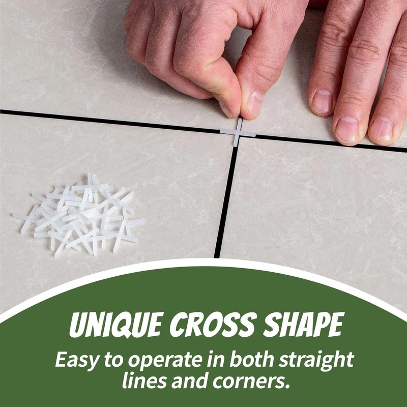 IGXX 500 Pieces Tile Spacers, 4mm Tile Spacers, Decorative Tiles,