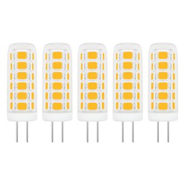 TZHILAN G4 LED Light Bulb 120V Dimmable, Brighter with Glass Cover, 2.5W Bi Pin Base Mini Lamp Warm White 3000k Equivalent 25W Halogen Bulb Replacement Pack of 5