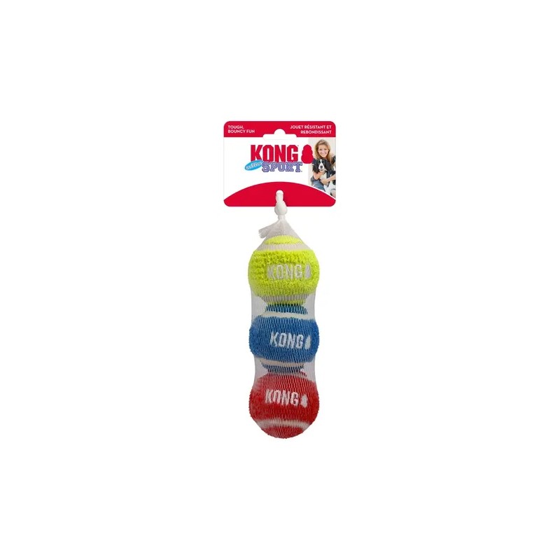 Pack x3 Pelotas Kong Sport Softies Caucho Vulcanizado Medianas Perro