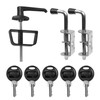5-Key Double Door Shed Hardware Kit - Includes Barrel Bolt,