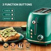 Roter Mond 2 Slice Toaster Retro Stainless Steel with Bagel,