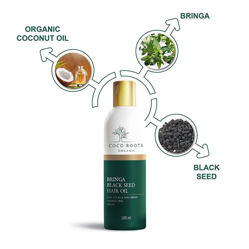  Bringa Black Seed hair Oil made with Organic Coconut