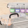 Waikhomes 8 L Clear Plastic Storage Bins with Lids, 2-Pack