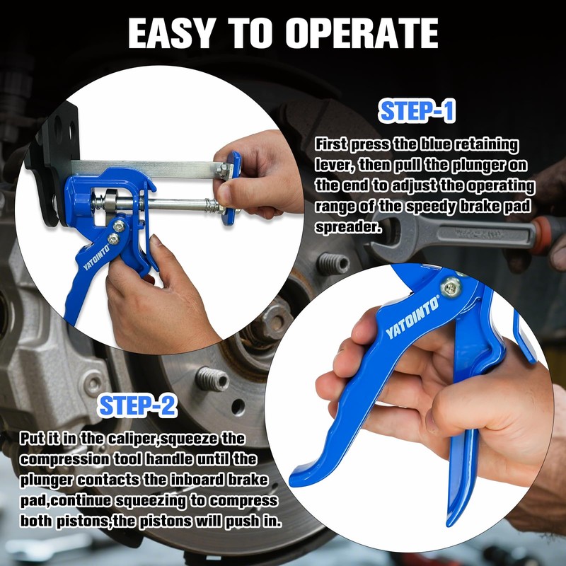 YATOINTO 29100 Brake Caliper Compression Tool,Heavy Duty Caliper Piston Compressor