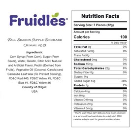 Fruidles Fall Season Apple Orchard Candy Holiday Treats, Delicious, Fun and Festive Holiday Snacking, Party Favor, 16oz (1 Pound)