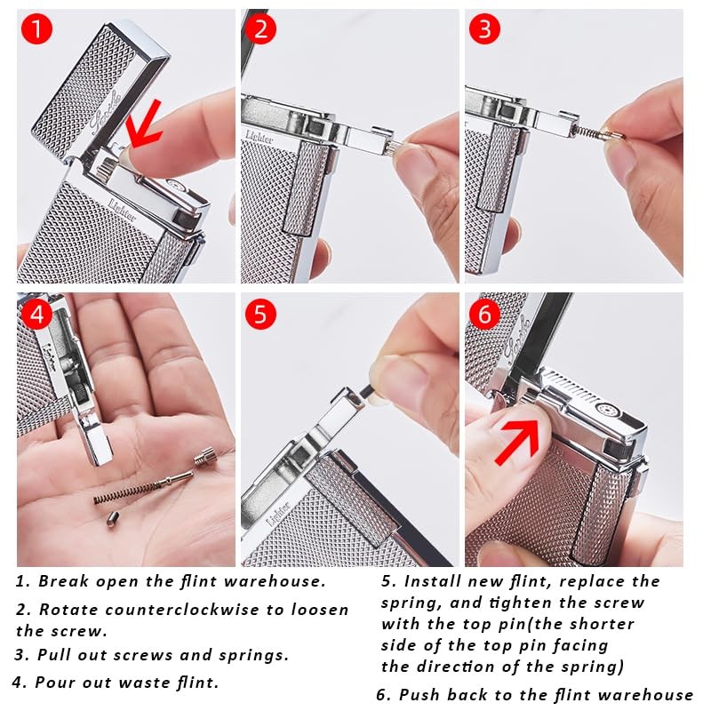 Lighters Soft Flame Lighter Retro Grinding Wheel Traditional Butane Torch