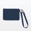 MUJI OHG72A3S Polyester Card Case, Navy, Approx. 3.1 x 4.7