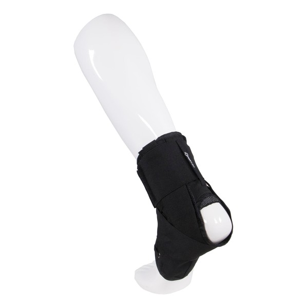 OTC Ankle Stabilizer Brace with Criss-Cross Lace-Up Adjustable Support, Black,