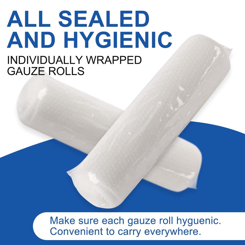 Navona 72 Pack Gauze Rolls, 4 in x 4.1 Yards,