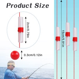 OROOTL Bobber Stops for Fishing Floats, Slip Bobber Stop String Knots with Plastic Beads Bobber Stoppers for Fishing Line Leader Saltwater Freshwater Fishing Tackle