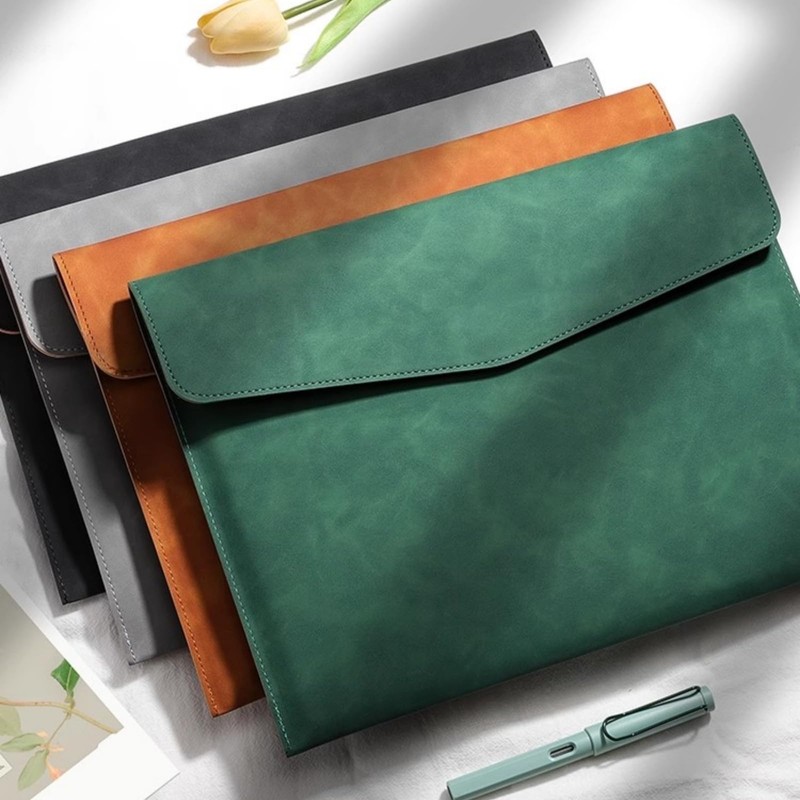 Jinchuan File Folder, PU Leather, A4 A5, Waterproof, Document Folder,