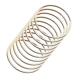 SUNTQ Macrame Hoops Ring for Dream Catcher Metal Crafts Round Brass Plated (Gold,Pack of 10) (2 inch, Gold)