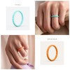 ThunderFit Thin and Stackable Silicone Rings for Women, Rubber Wedding