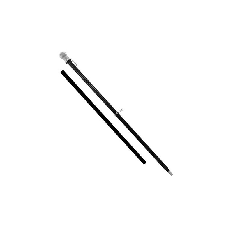 6ft Spinning Flag Pole – Black