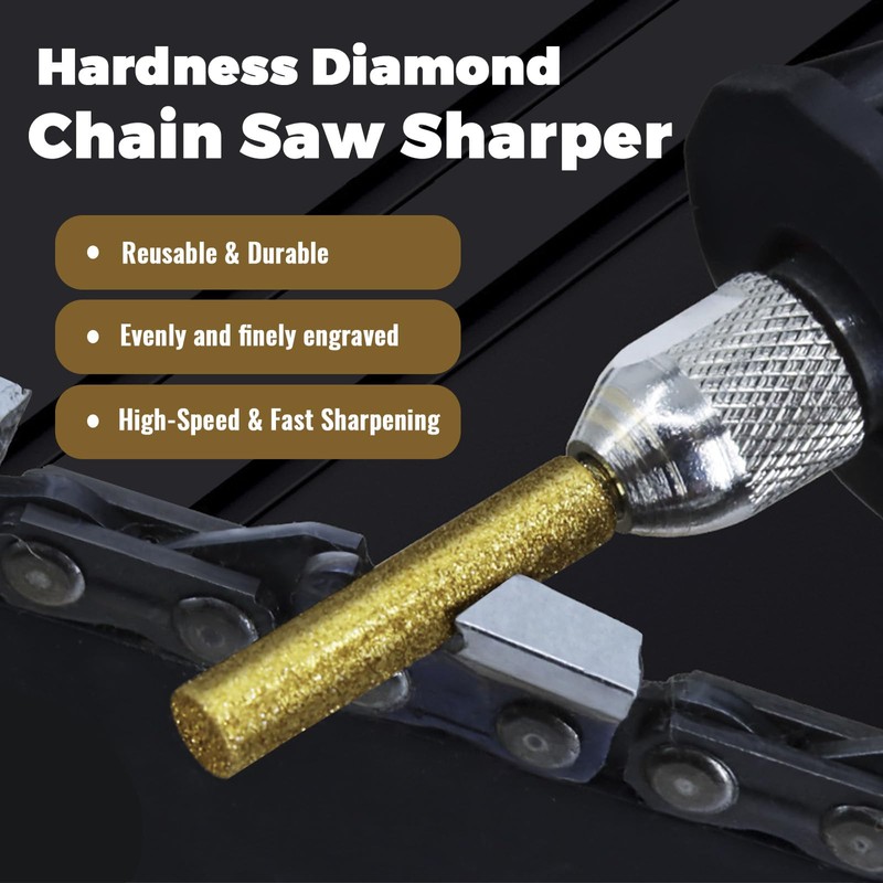 20pcs Diamond Chainsaw Sharpener, 3/16 Inch Chainsaw Accessories and Tools,