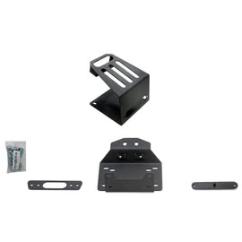 SuperATV Winch Mounting Plate for 2018-2021 Polaris RZR XP Turbo S | 2019-2021 RZR XP 4 Turbo S | Heavy Duty Steel Plating | For Use with SuperATV Bumper ONLY | Does Not Include Winch