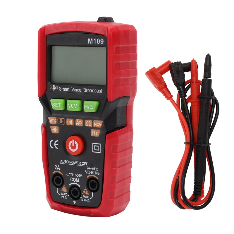 Digital Multimeter English Voice Broadcast Flashlight Backlit Screen Automatic Portable