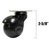 Ball Casters Black 2 Inch, Black Hooded, 360 Degree Swivel