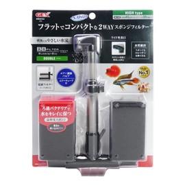 GEX BB Filter, Double 2-Way Sponge Filter, Aquarium Width 17.7 inches (45 cm) (35 L) or less) Water Depth Over 7.9 inches (20 cm), Gently Diffuses Air as a Bottom Filter