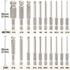 Hakkin 20pcs Ball End Allen Key Set 1/4” Hex Shank