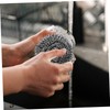 CHILDWEET 6PCS Stainless Steel Pot Scrubbers Reusable Steel Scrubber for