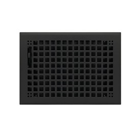 Black Powder Coated Steel Rockwell Register for Floor/Wall Use - 8" x 10"