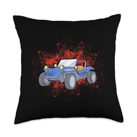 Beach and Dune Buggy, RC Cars & Trucks Gifts co. Dune Buggy Graphic Beach RC Car Truck Gift Men Women Kids Throw Pillow, 18x18, Multicolor