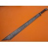 Custom Hand Forged Damascus Steel Tanto Sword Viking Blood Grooved