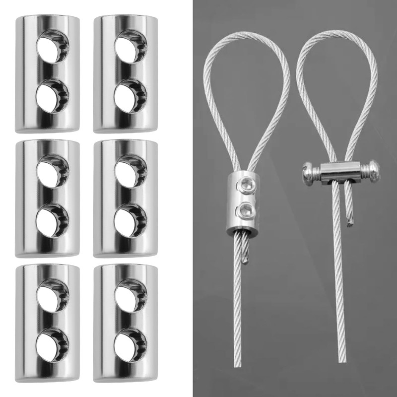 EMSea 20Pcs Rope Clamps Rope Connectors Fittings Code Lock Rope