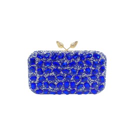 CORIOS Rhinestone Clutch for Women Shiny Evening Bag Diamond Clutch Bag Small Bag Chain Shoulder Bag Elegant Shoulder Bag for Banquet Party Prom Wedding, blue