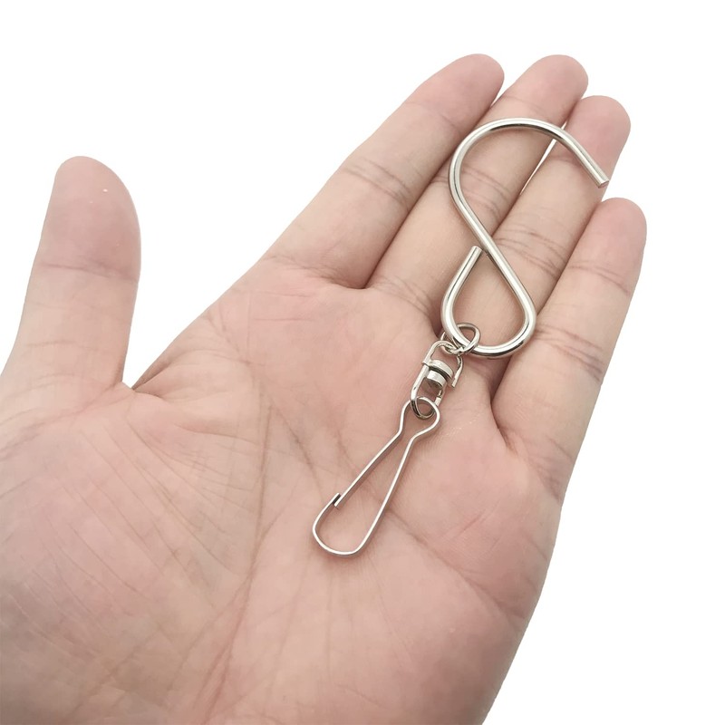 MYYZMY 24 Pack Swivel Hooks Clips for Hanging Wind Chimes,