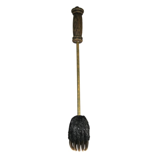 Rivers Edge Products 20" Back Scratcher with Steel Shaft and Wrist Strap, Hand-Painted Poly Resin Itch Scratcher, Unique Backscratcher for Adults, Elderly, Men, and Women, Brown Bear Paw