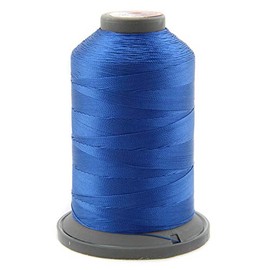 NTS Nähtechnik 1000 m Sewing Thread, Leather Yarn 20, Choice of Colours, Filament Yarn for Leather (Blue)
