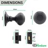 EAI Beehive Reeded Black Door Knob Set | 1 Pair