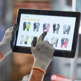 Gebol Multi Flex Touch Work Gloves for Touchscreen Nitrile Gloves with Nubs for Men Size XL (Size 10) Grey 1 Pair