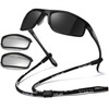 Men's Sports Sunglasses, Polarized Lightweight, TR90, UV400, UV Protection, For