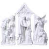 TenWaterloo White Nativity Scene Statues Set of 3, Center Piece
