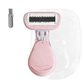 HDHXT Women's Exclusive Shaving Razor with Moisturizing Gel Bar, Designed for Painless Skin, Safe for Sensitive Skin, Full Body, and Delicate Zones, Prevents Pore Blackness with Storage Case (Color