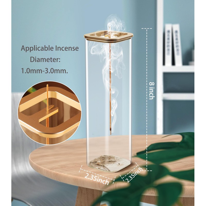 Insence-Stick Holder [Anti-Ash Flying], Modern Incense Burner Holder with Removable
