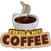 Fresh HOT Coffee 16" Concession Decal Sign cart Trailer Stand