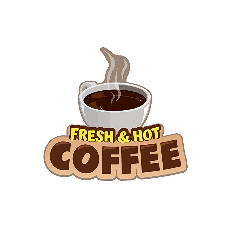 Fresh HOT Coffee 16" Concession Decal Sign cart Trailer Stand