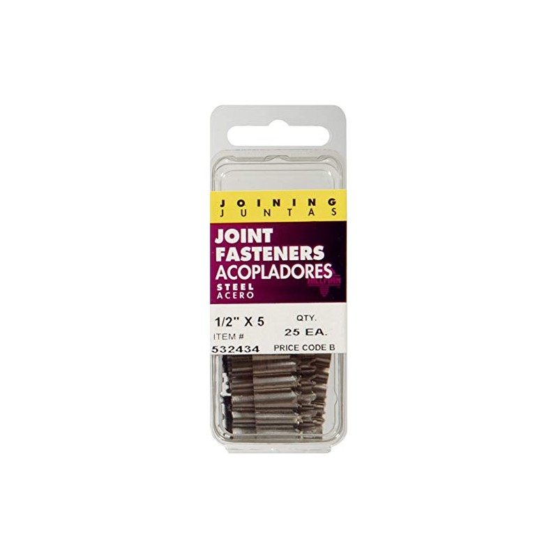 The Hillman Group 532434 Joint Fasteners Small Pack 1/2, 25-Pack