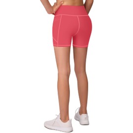 Girls Gymnastics Dance Shorts with Pockets - Kids Activewear Shorts for Volleyball Bike Cheer Ballet Pack of 4