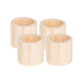 4Pcs Cylinder Wooden Bed Risers, Wood Furniture Risers 5cm Height Groove Inner Diameter 4cm Extenders for Sofa Couch Table Chair Desk